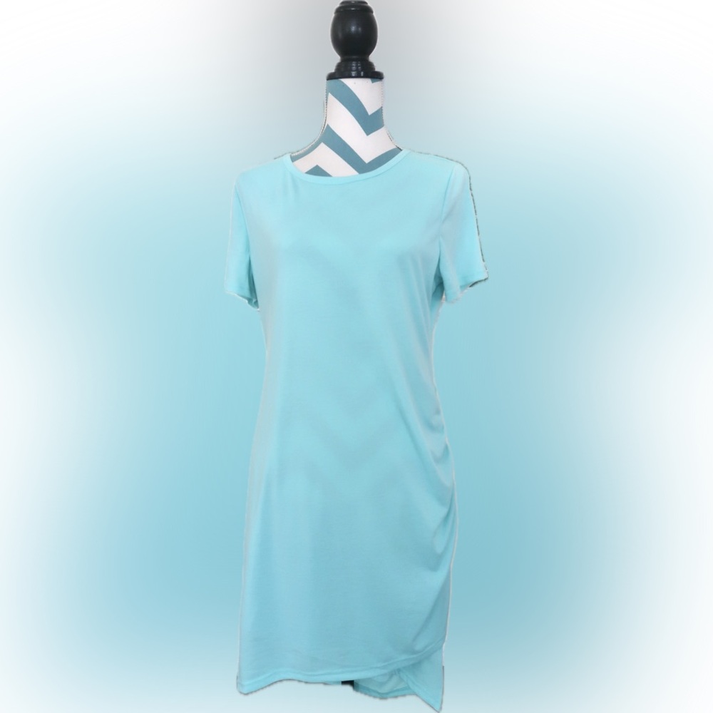 Aranoy Stretch T-Shirt Dress Cinched Side size Large Body Con Summer